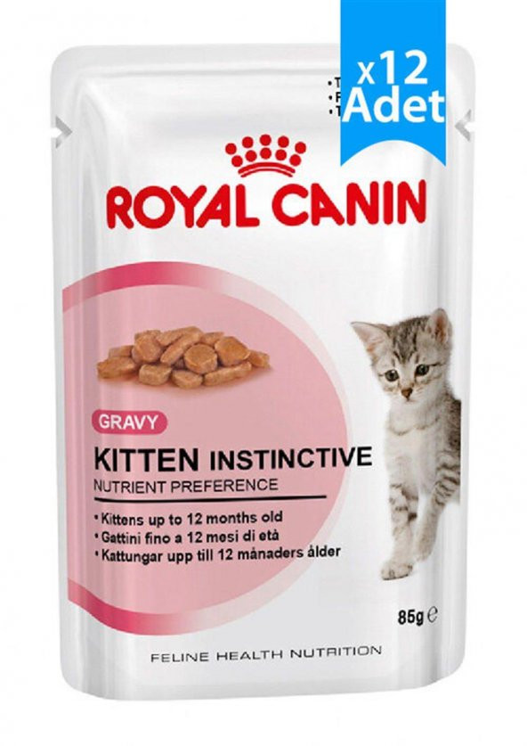 Royal Canin Kitten Gravy Gebe ve Yavru Konserve Kedi Maması 85 Gr x 12 adet