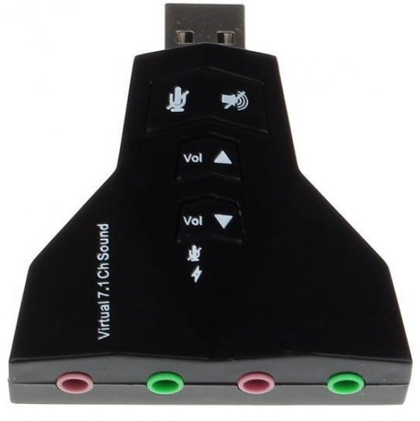 7 Kanal Mikrofon Destekli Çift Girişli Çevirici Harici Usb Ses Kartı - 3