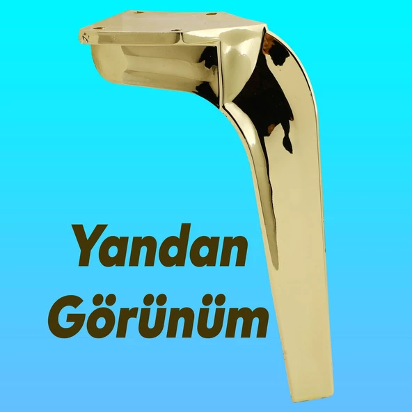 Repla Lüks Mobilya Kanepe Tv Ünitesi Konsol Koltuk Ayağı 19 Cm Gold Altın Ayakları - Resim 5
