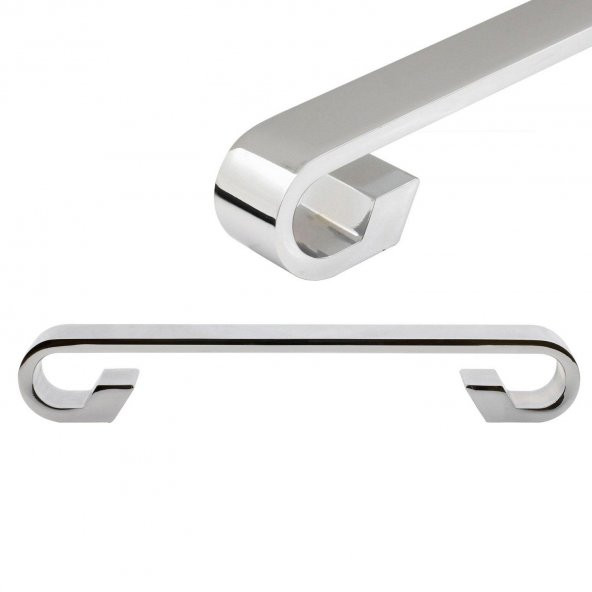 Nobel Barida Kulp (Mobilya Dolap Kapak Çekmece Kulpu Krom Metal 128 mm ürün görseli