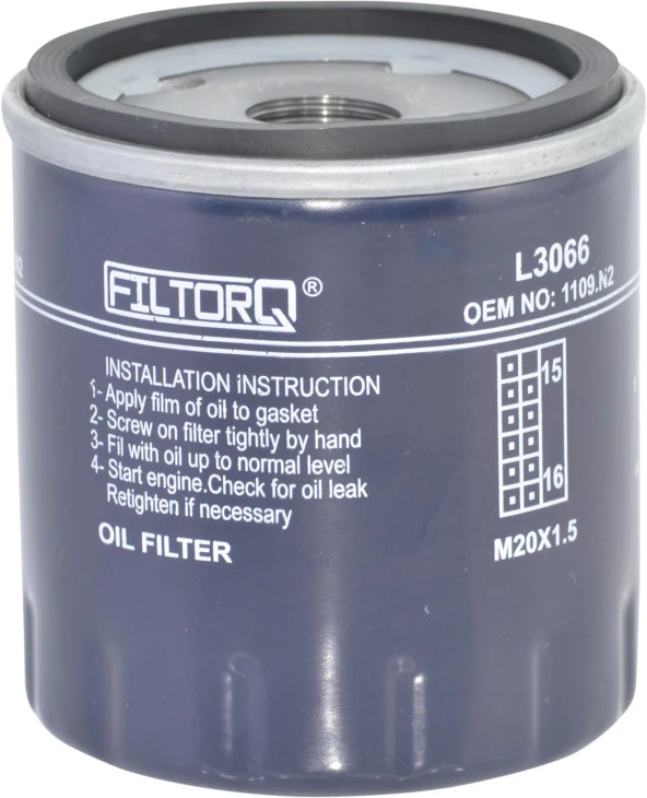 Cıtroen C4 2.0 HDi 2007-2008 Filtorq Yağ Filtresi L3066