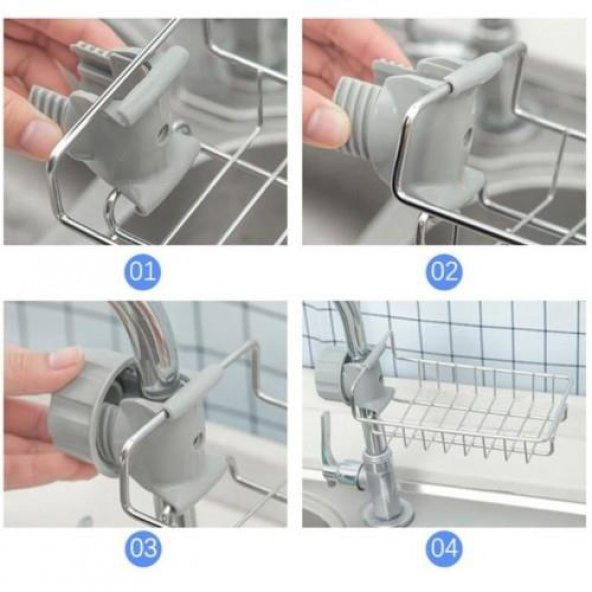 3B Trend Mutfak ve Banyo Organizer Demir Raf Tek Kat - 5