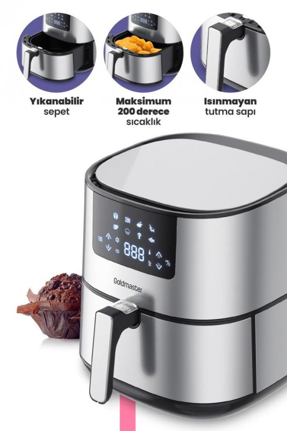 Goldmaster Novo Gm7483 6.4 Lt Yağsız Fritöz - 3