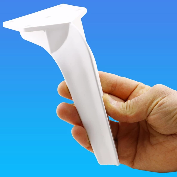 Repla Lüks Mobilya Kanepe Sehpa Tv Ünitesi Koltuk Ayağı 16 Cm Beyaz Baza Ayakları - 6