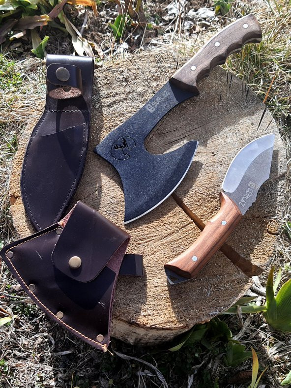 SürLaz Kamp Balta Outdoor Bıçak Kampçı Baltası 2 Parça Set