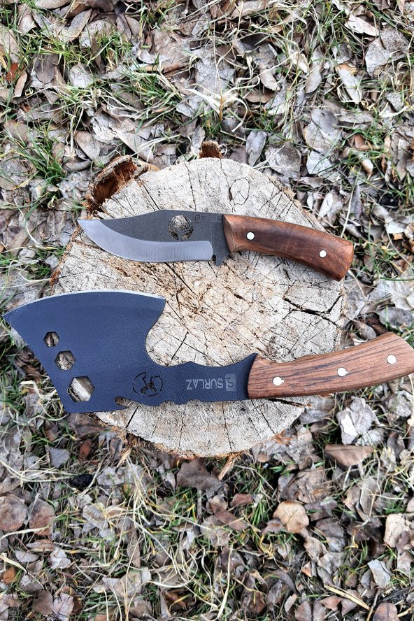 SürLaz Kamp Balta Outdoor Bıçak Balta 2Li Kamp Seti