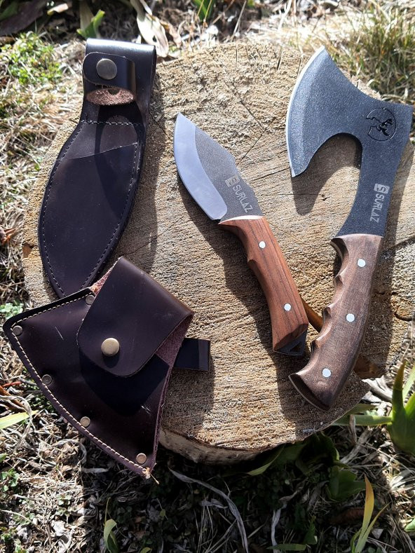 SürLaz Kamp Balta Outdoor Bıçak Kampçı Baltası 2 Parça Set - 3