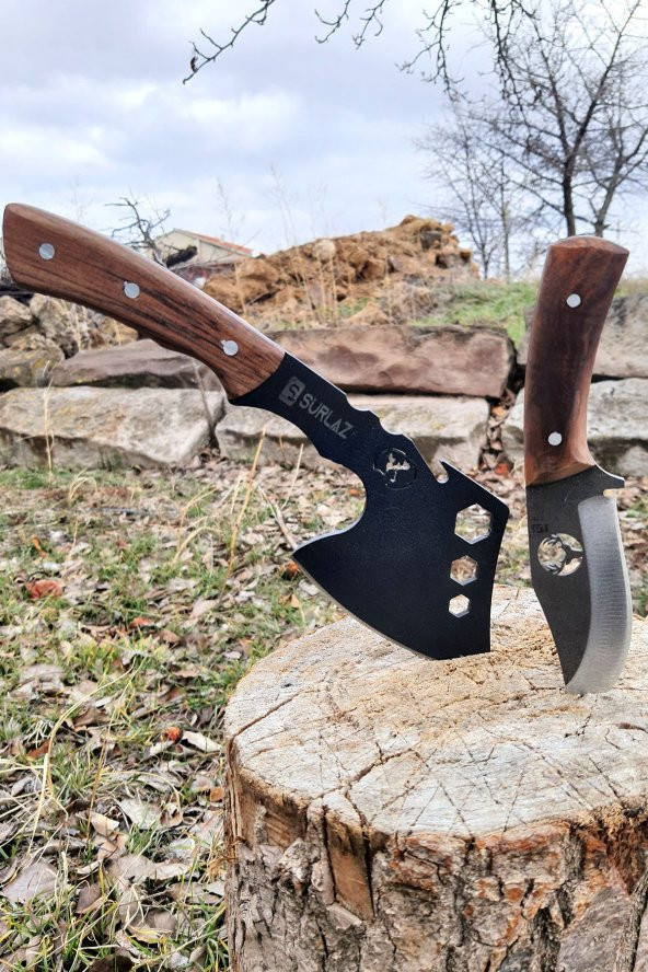 SürLaz Kamp Balta Outdoor Bıçak Balta 2Li Kamp Seti - 2