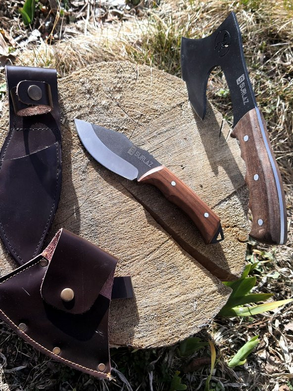 SürLaz Kamp Balta Outdoor Bıçak Kampçı Baltası 2 Parça Set - 4