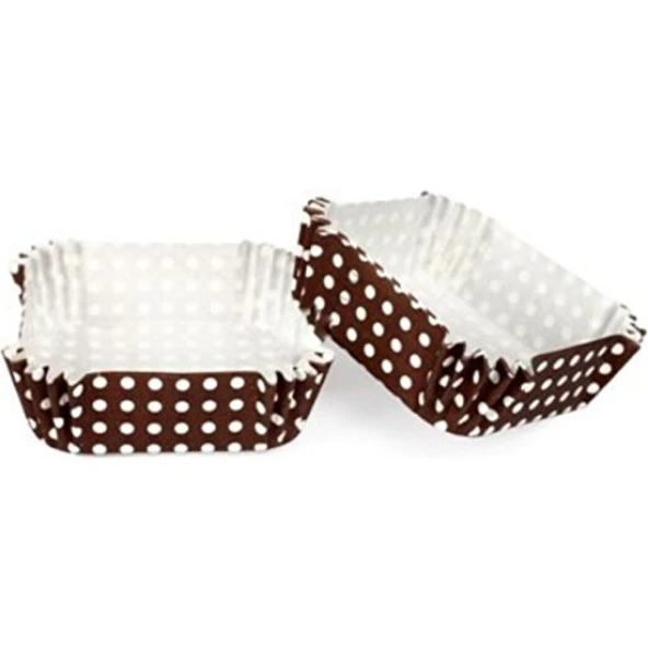 PET KAPSÜL 80*80 MM - KAHVERENGİ PUANTİYE (KARE)