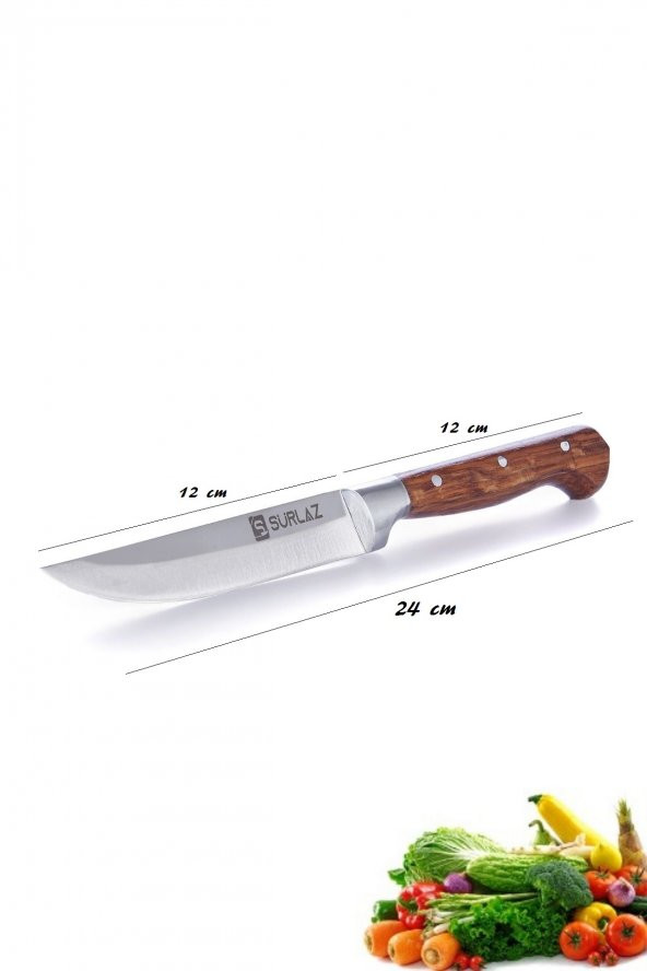 SürLaz Mutfak Bıçak Seti 3 Parça Meyve Sebze Bıçağı - 3