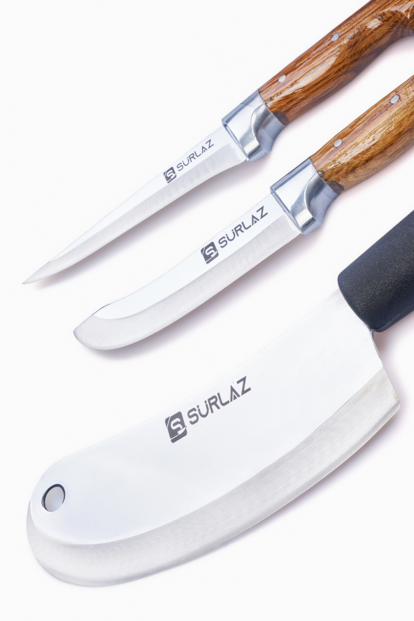SürLaz Elit 3 Parça Mutfak Bıçak Seti Salata Bıçağı
