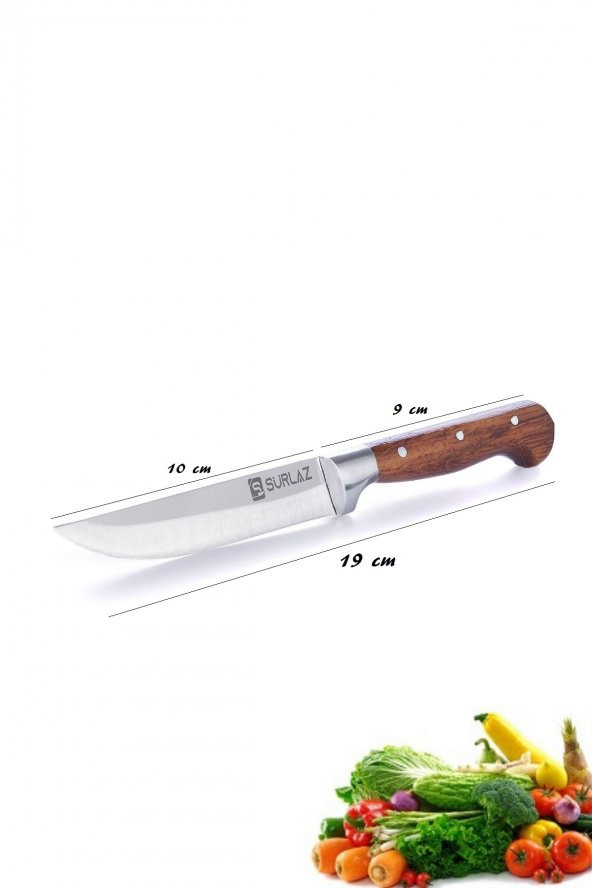 SürLaz Meyve Sebze Ekmek Bıçak Seti 5 Parça Zırh Bıçak - 4