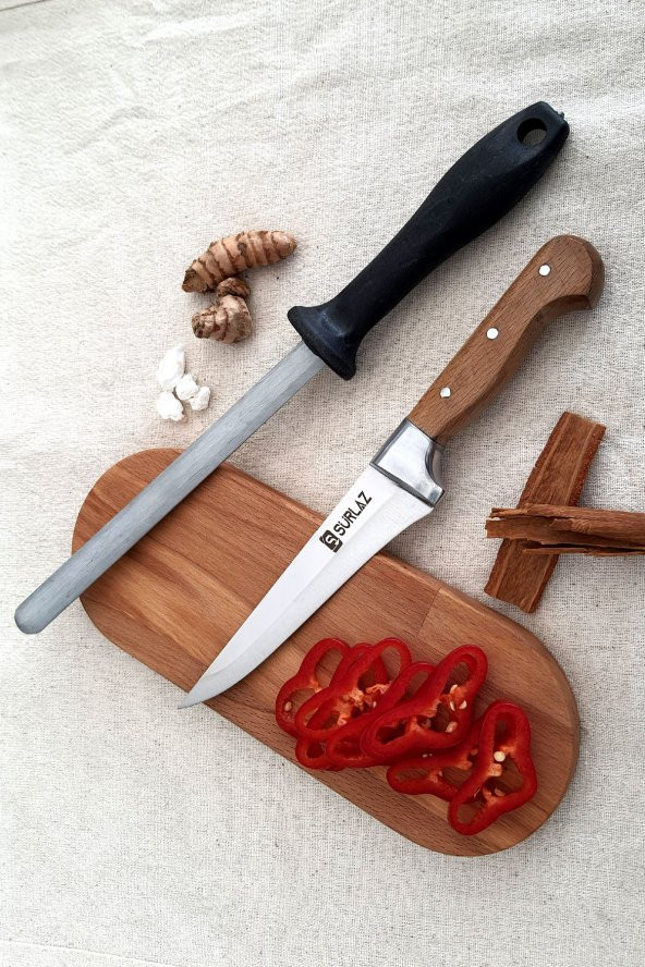 SürLaz Handmade Bıçak Seti Et Bıçağı Yassı Masat 2Li Set