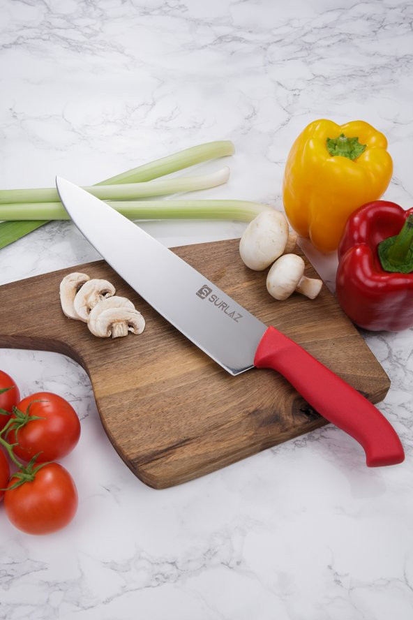 SürLaz 2 Parça Şef Bıçak Seti Pide Kesici Şef Bıçağı Pizza Bıçağı Pratik Mutfak Mutfak Seti - 2