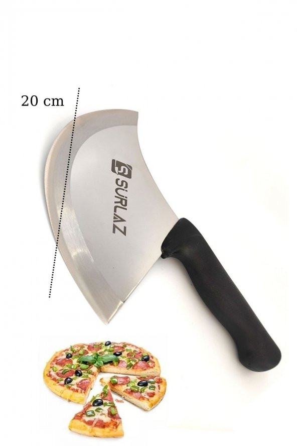 SürLaz 2 Parça Şef Bıçak Seti Pide Kesici Şef Bıçağı Pizza Bıçağı Pratik Mutfak Mutfak Seti - 3