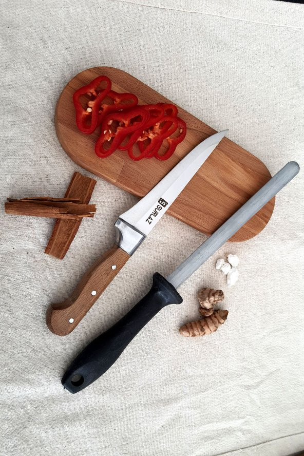 SürLaz Handmade Bıçak Seti Et Bıçağı Yassı Masat 2Li Set - Resim 2