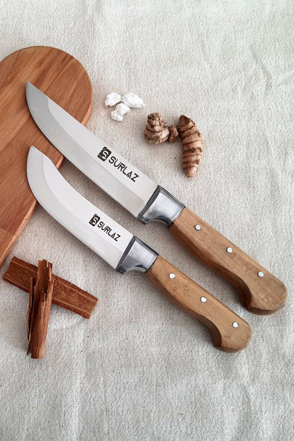 SürLaz Handmade Mutfak Bıçak Seti 2Li Et Sebze Bıçakları