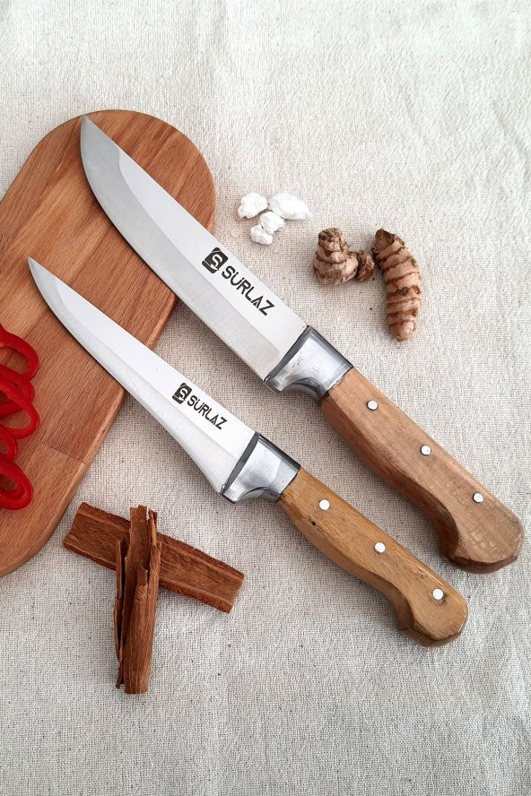 SürLaz Handmade Bıçak Seti 2 Parça Mutfak Bıçakları - 3