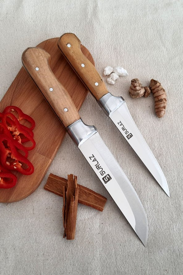 SürLaz Handmade Bıçak Seti 2 Parça Mutfak Bıçakları - 4