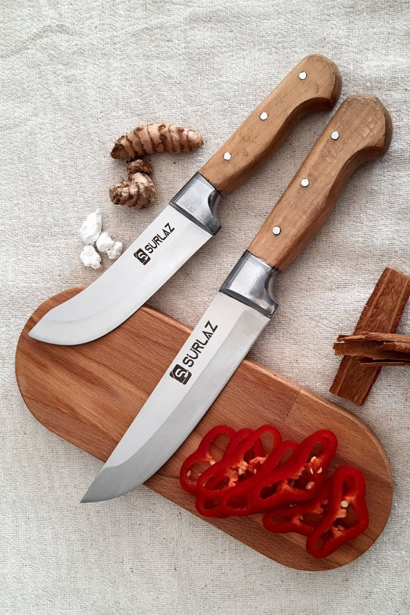 SürLaz Handmade Mutfak Bıçak Seti 2Li Et Sebze Bıçakları
