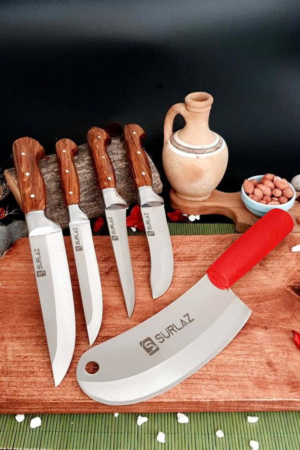 SürLaz Sürmene Mutfak Bıçak Seti Salata Bıçağı 5 Parça Set