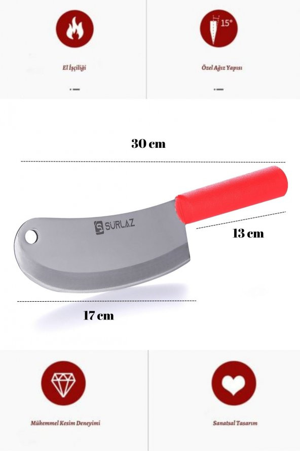 SürLaz Sürmene Mutfak Bıçak Seti Salata Bıçağı 5 Parça Set - 3