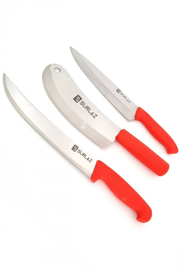 SürLaz Red 3 Parça Biftek Et Bıçak Seti - 2
