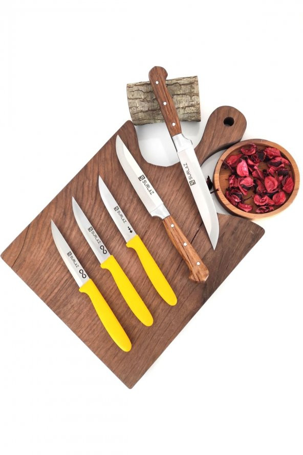 SürLaz Meyve Sebze Bıçak Seti 5Li Handmade