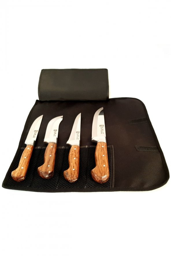 SürLaz Handmade Çantalı Bıçak Seti 4Lü - 4