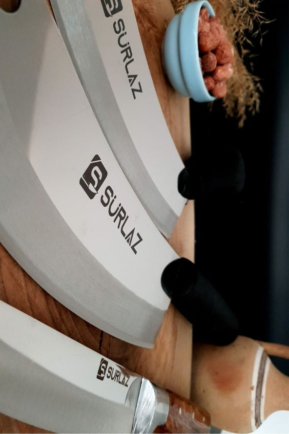 SürLaz Satır Zırh Bıçak Seti 3 Parça Soğan Satırı Kıyma Zırh Bıçağı Et Bıçağı - 2