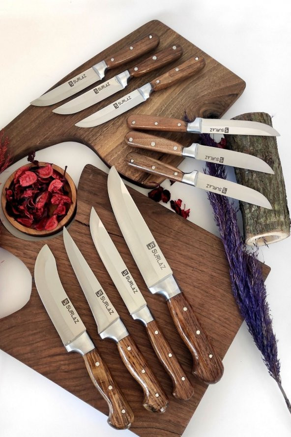 SürLaz 10 Parça Bıçak Seti Handmade Serisi Çeyizlik - 4