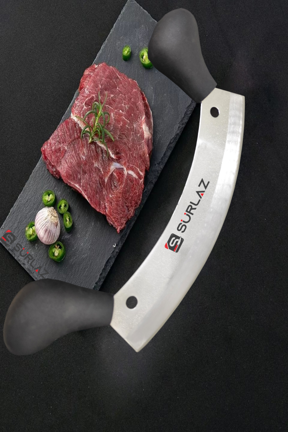 SürLaz Kıyma Pizza Bıçağı Satır Zırh Ezme Bıçak 31 cm