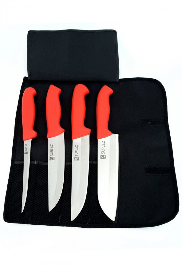 SürLaz Şef Bıçağı Nakiri Mutfak Bıçak Seti 5 Parça
