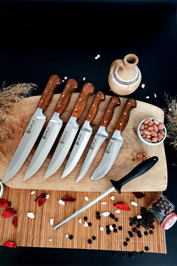 SürLaz Sürmene 6lı Set Mutfak Sebze Et Kasap Bıçakları - 2