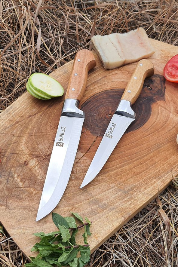 SürLaz Sürmene Mutfak Bıçak Set 2li Et Sebze Bıçak - 3