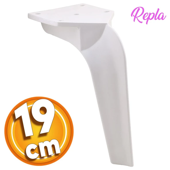 Repla Lüks Mobilya Kanepe Tv Ünitesi Konsol Koltuk Ayağı 19 Cm Beyaz Ayakları