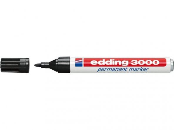 EDDING PERMANENT MARKOR SIYAH 10 LU (E3000) - 2