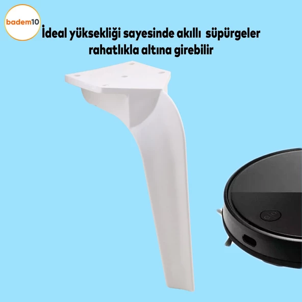 Repla Lüks Mobilya Kanepe Tv Ünitesi Koltuk Ayağı 23 Cm Beyaz Konsol Ayakları - 2