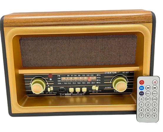 Everton RT-827 Bluetooth-USB-SD-FM Şarjlı Nostaljik Radyo (Solar Güneş Panelli)