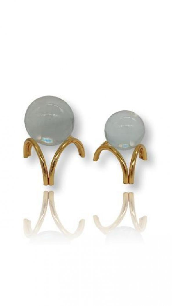 Crearthome 2 li Üçgen Kristal Dekoratif Obje Gold C-00426-A-SZR