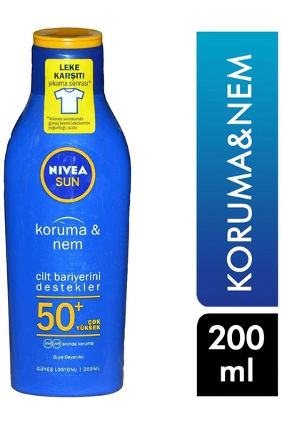 NIVEA Sun Koruma Nem, Güneş Losyonu 50+ Sfp 200 ml 4005900253248