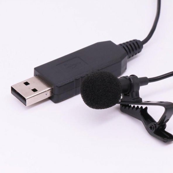 USB Jak Girişli Bilgisayar Laptop Mac Youtuber Yaka Mikrofonu - 7