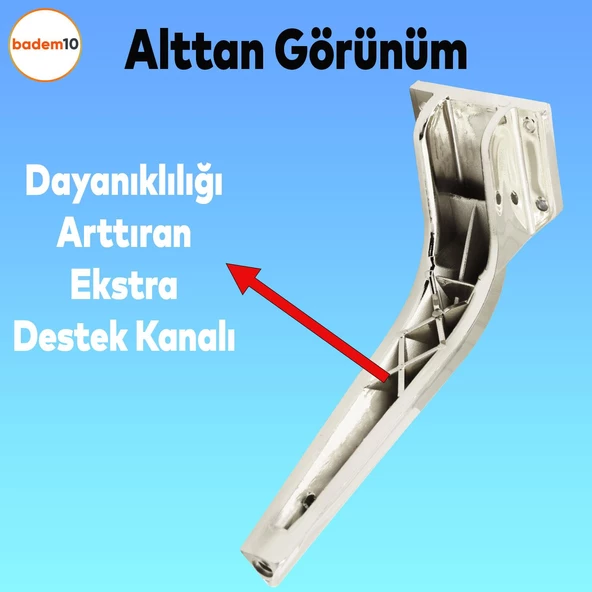 Repla Lüks Mobilya Kanepe Tv Ünitesi Koltuk Ayağı 23 Cm Parlak Krom Konsol Ayakları - 3