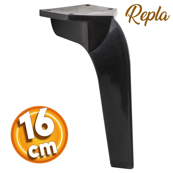 Repla Lüks Mobilya Kanepe Sehpa Tv Ünitesi Koltuk Ayağı 16 Cm Siyah Baza Ayakları