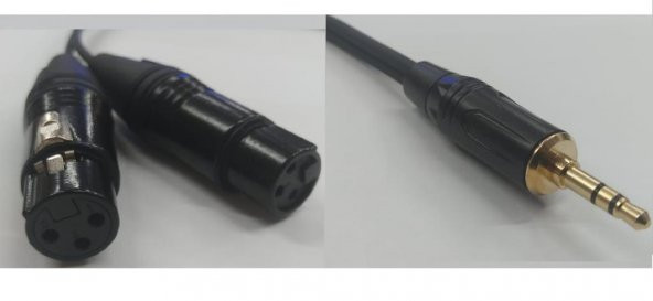 3.5 mm Stereo Erkek to 2x XLR Dişi Kaliteli Kablo 50 cm