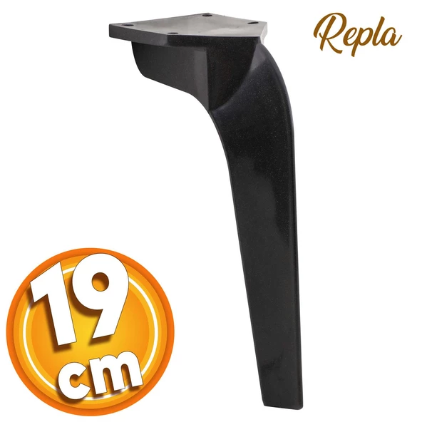 Repla Lüks Mobilya Kanepe Tv Ünitesi Konsol Koltuk Ayağı 19 Cm Siyah Ayakları