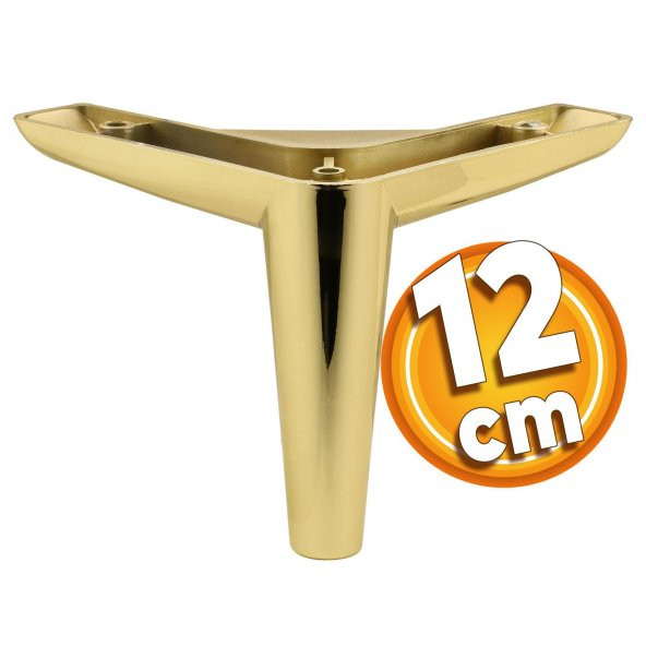 Lüks Mobilya Kanepe Sehpa TV Ünitesi Koltuk Ayağı 12 cm Gold Altın Baza Ayak - 1