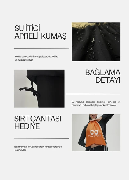 Tarz-ı Yonca Tasarım Kapalı Mayo - 6