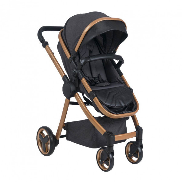 Biddy Pitty Oro Hafif Travel Sistem Anakucaklı Bebek Arabası Dark Pearl - 7